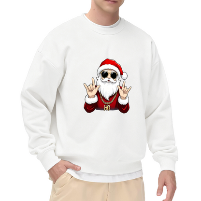 Hip Hop Cool Santa Claus Christmas Crewneck Sweatshirt