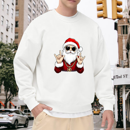 Hip Hop Cool Santa Claus Christmas Crewneck Sweatshirt