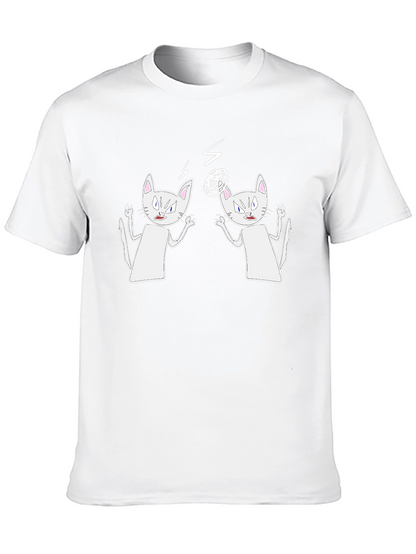 Quarrelsome Cats Graphic T-Shirt