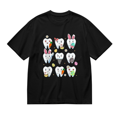 Hoppy Easter Cute Dental Teeth Graphic Tee