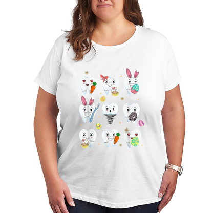 Hoppy Easter Cute Dental Teeth Graphic Tee