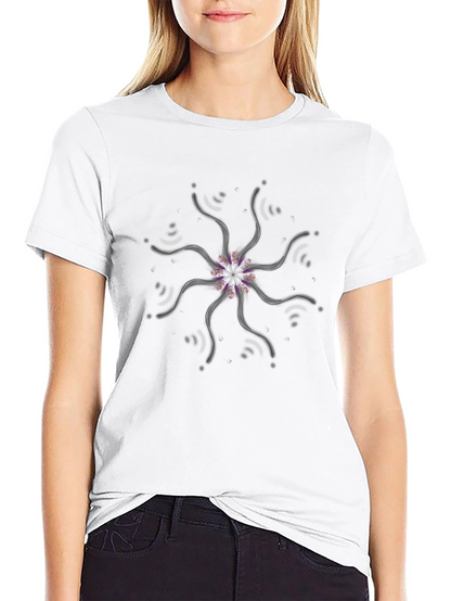 Abstract Graphic Print Black T-Shirt
