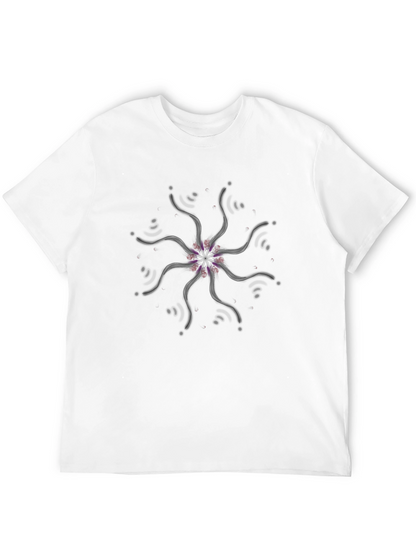 Abstract Graphic Print Black T-Shirt