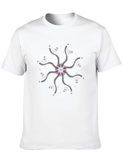 Abstract Graphic Print Black T-Shirt