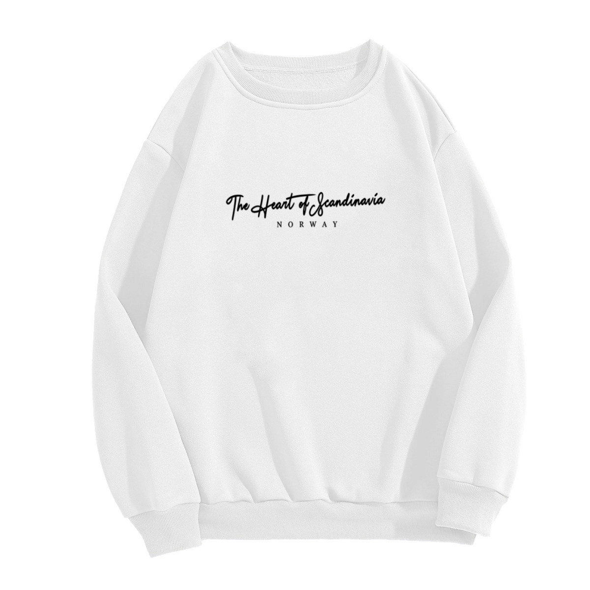 The Heart Of Scandinavia Norway Minimal Script Crewneck