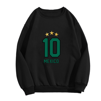 Mexico 10 Stars Sport Jersey?Style Crewneck Sweatshirt