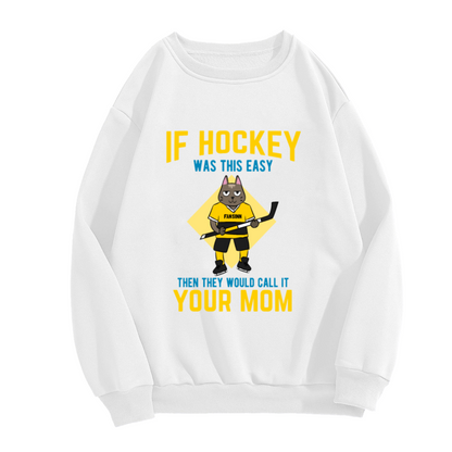 Funny Hockey Cat Meme Sarcastic Graphic Sweatshirt