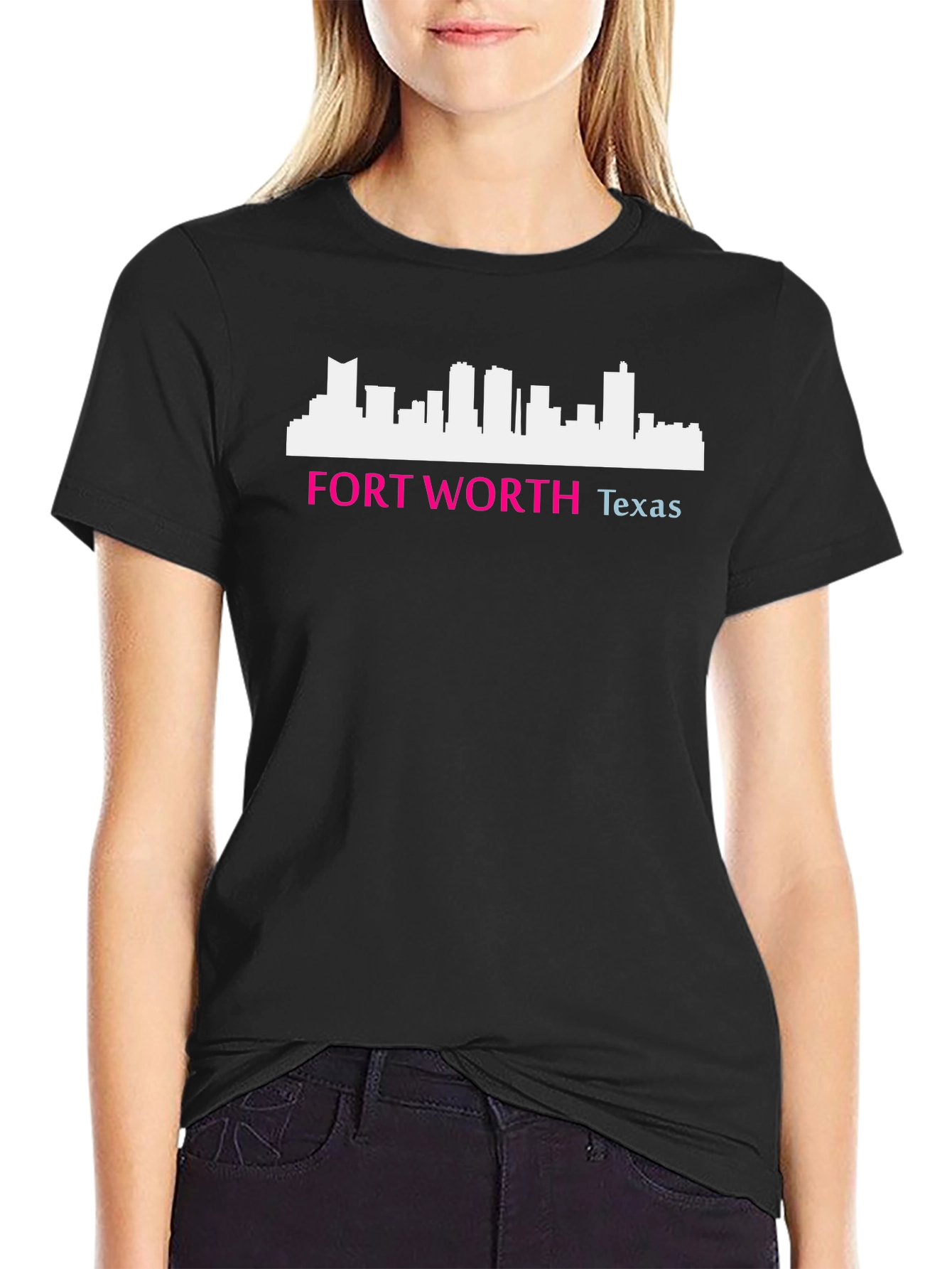 Fort Worth Texas Skyline Graphic Tee