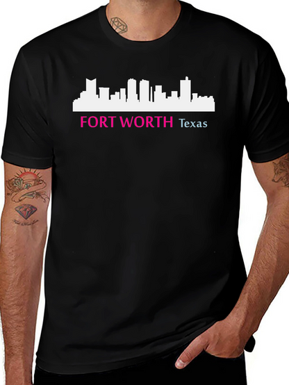 Fort Worth Texas Skyline Graphic Tee