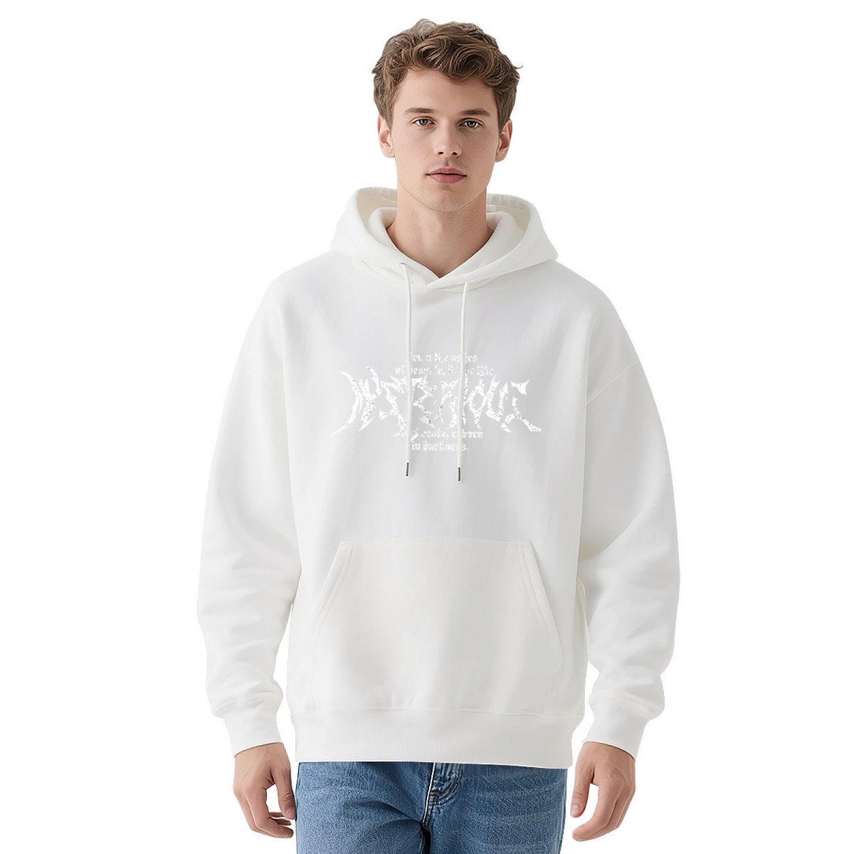 Brutal Death?Metal Style Art Navy Pullover Hoodie