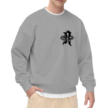 Thorn Wrapped Gothic R Letter Chest Crewneck Sweatshirt