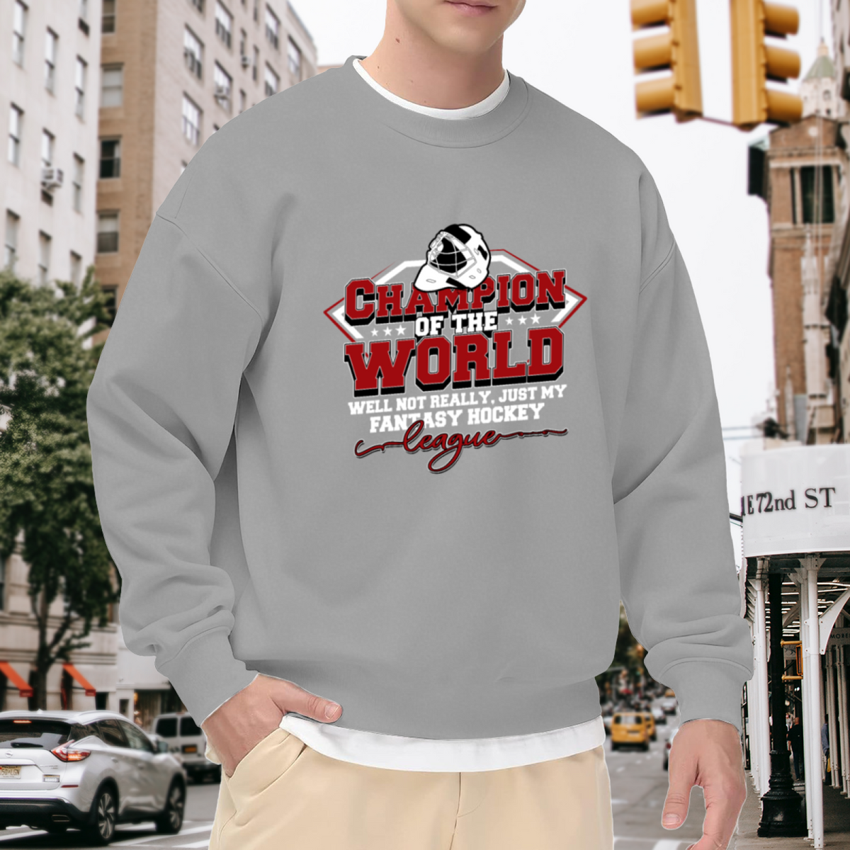 Fantasy Hockey League World Champion Joke Sweatshirt