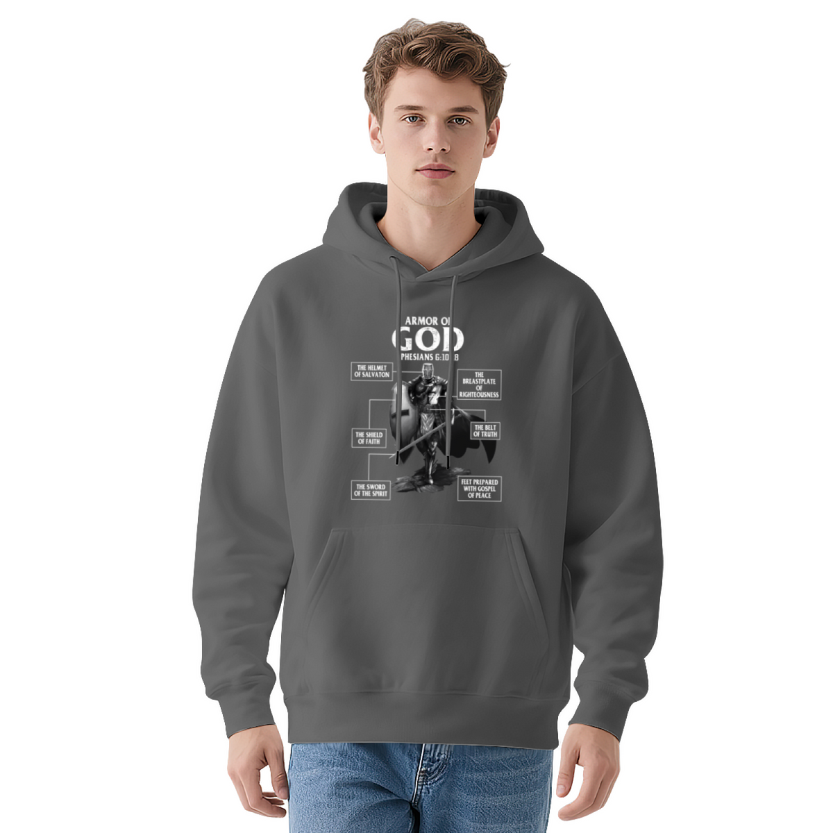 US Air Force Wings Patriotic Hoodie, Men Comfort Veteran Sweatshirt