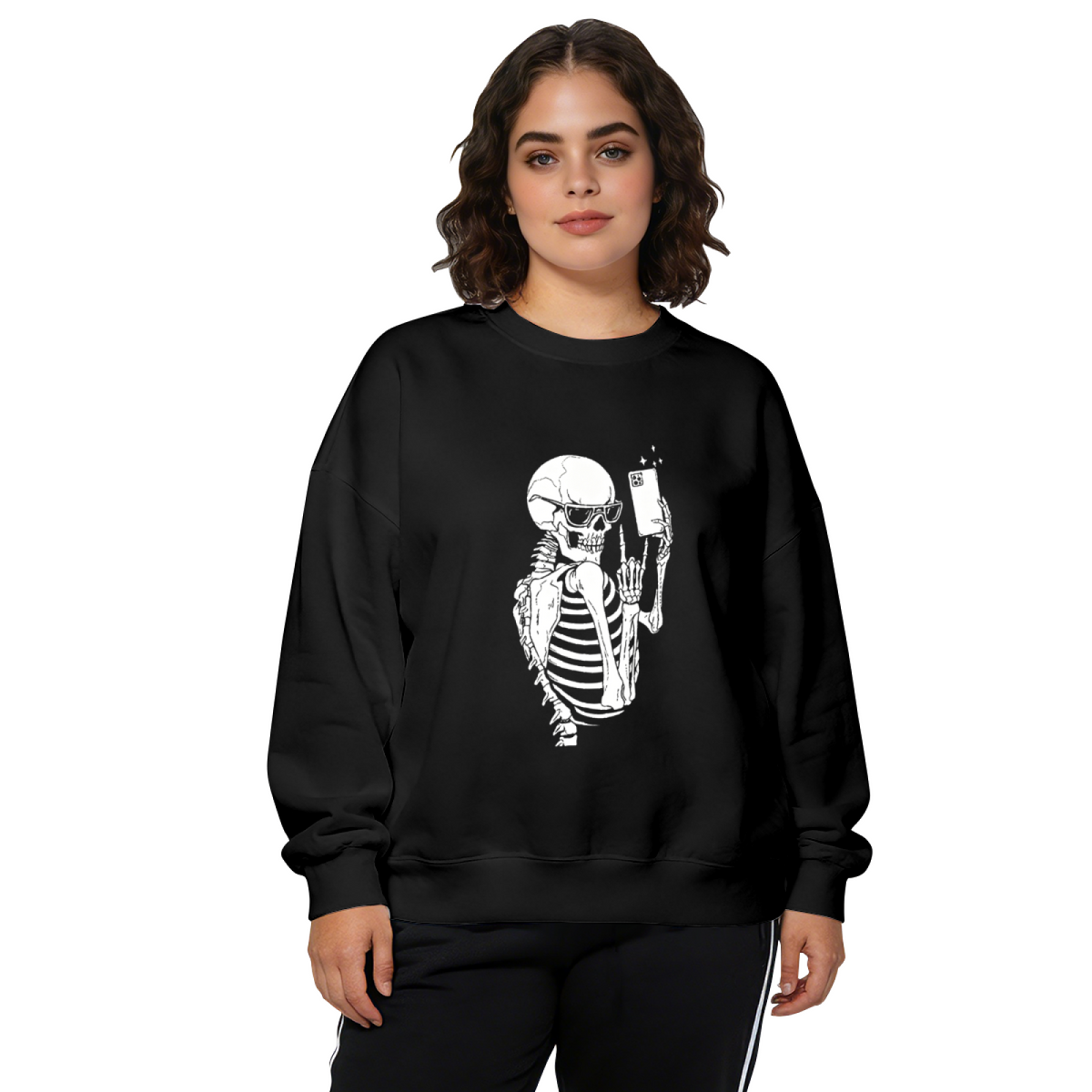 Birthday Girl Crown Lipstick Candle Party Vibe Crewneck Sweatshirt