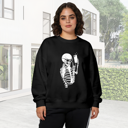 Birthday Girl Crown Lipstick Candle Party Vibe Crewneck Sweatshirt