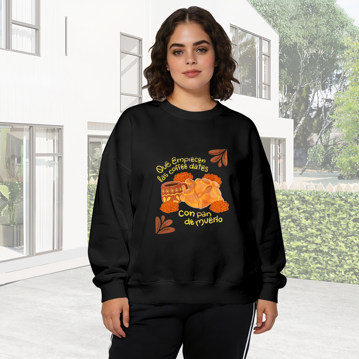 Day Of The Dead Coffee & Pan De Muerto Festive Crewneck Sweatshirt