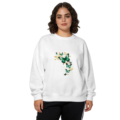 Minimalist Wink Smiley Face Chest Graphic Crewneck Sweatshirt