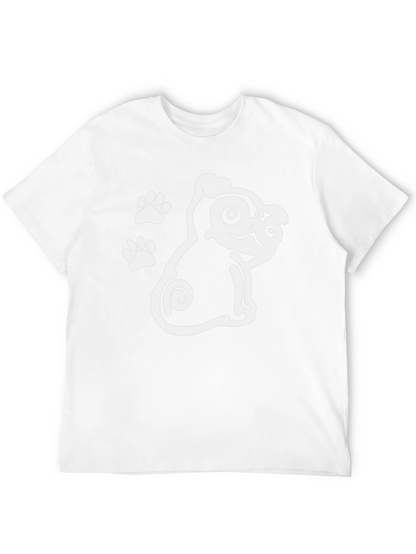 Cute Dog Graphic Print Black T-Shirt