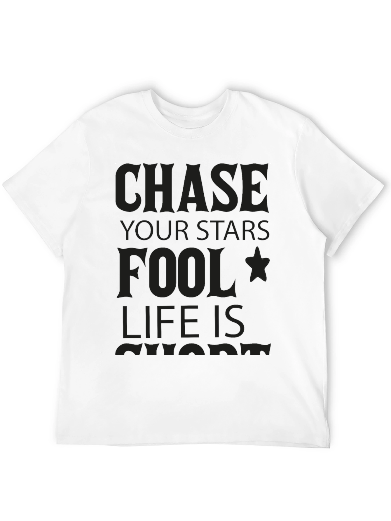 Chase Your Stars Graphic Tee - Black T-Shirt