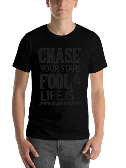 Chase Your Stars Graphic Tee - Black T-Shirt