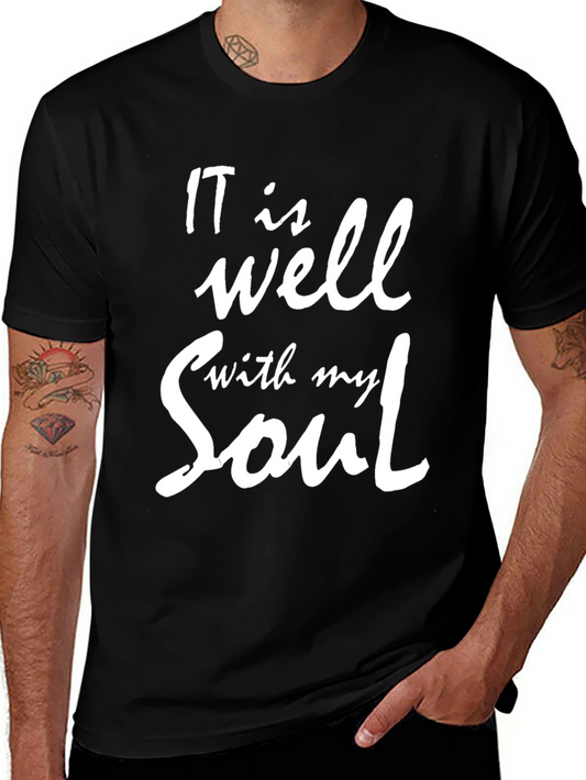 It Is Well With My Soul Graphic Tee - Black