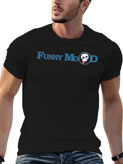 Funny Mood Graphic Tee - Soft Black Cotton T-Shirt