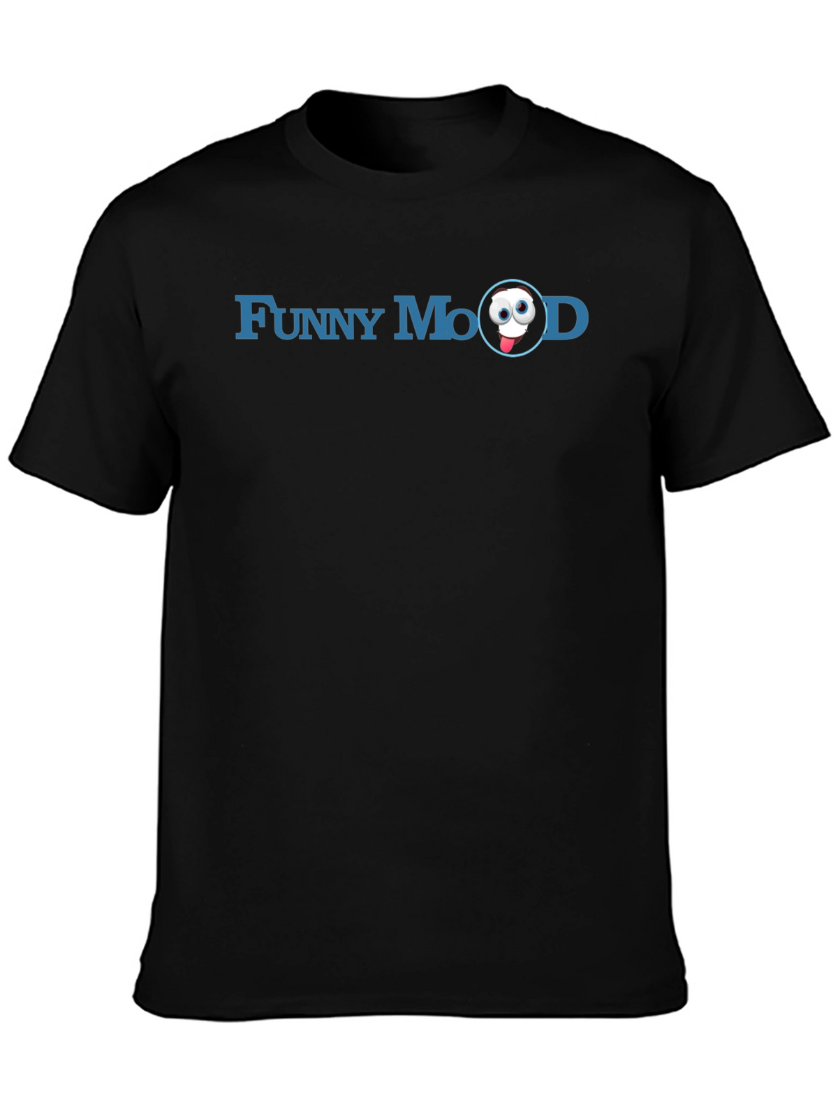 Funny Mood Graphic Tee - Soft Black Cotton T-Shirt