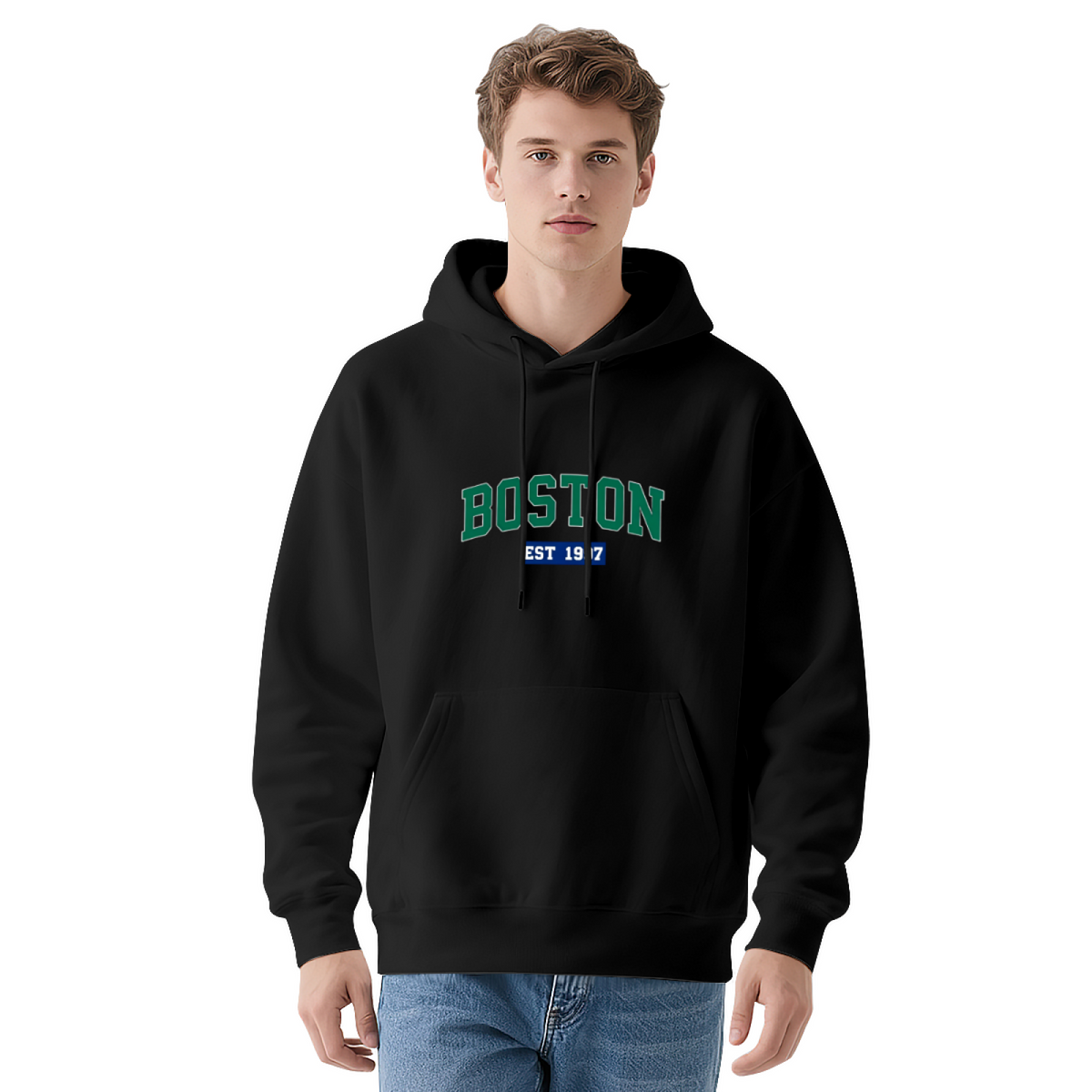 Boston Est 1987 Varsity City?Theme Pullover Hoodie
