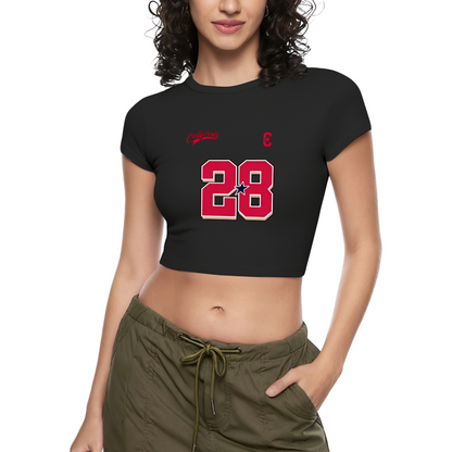 California 28 Vintage Sport Number White Crop Top ¨C Varsity Streetwear