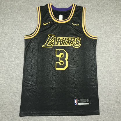 Men's Los Angeles Lakers Anthony Davis Black #3 NBA Swingman Jerseys