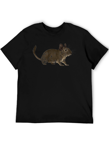 Cute Degu Rat T-Shirt - Casual Black Tee