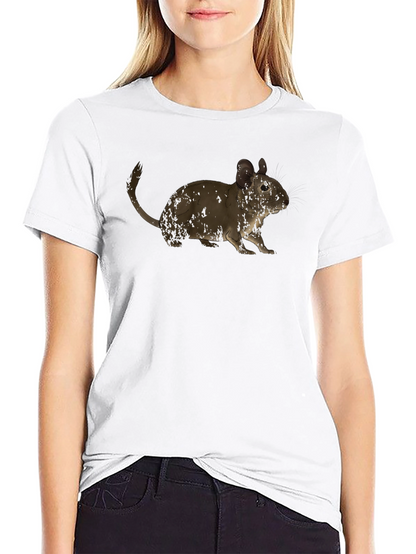 Cute Degu Rat T-Shirt - Casual Black Tee