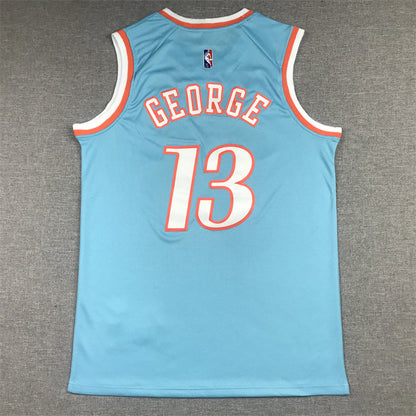 Men's LA Clippers Paul George Blue 2021/22 Swingman Jerseys - City Edition
