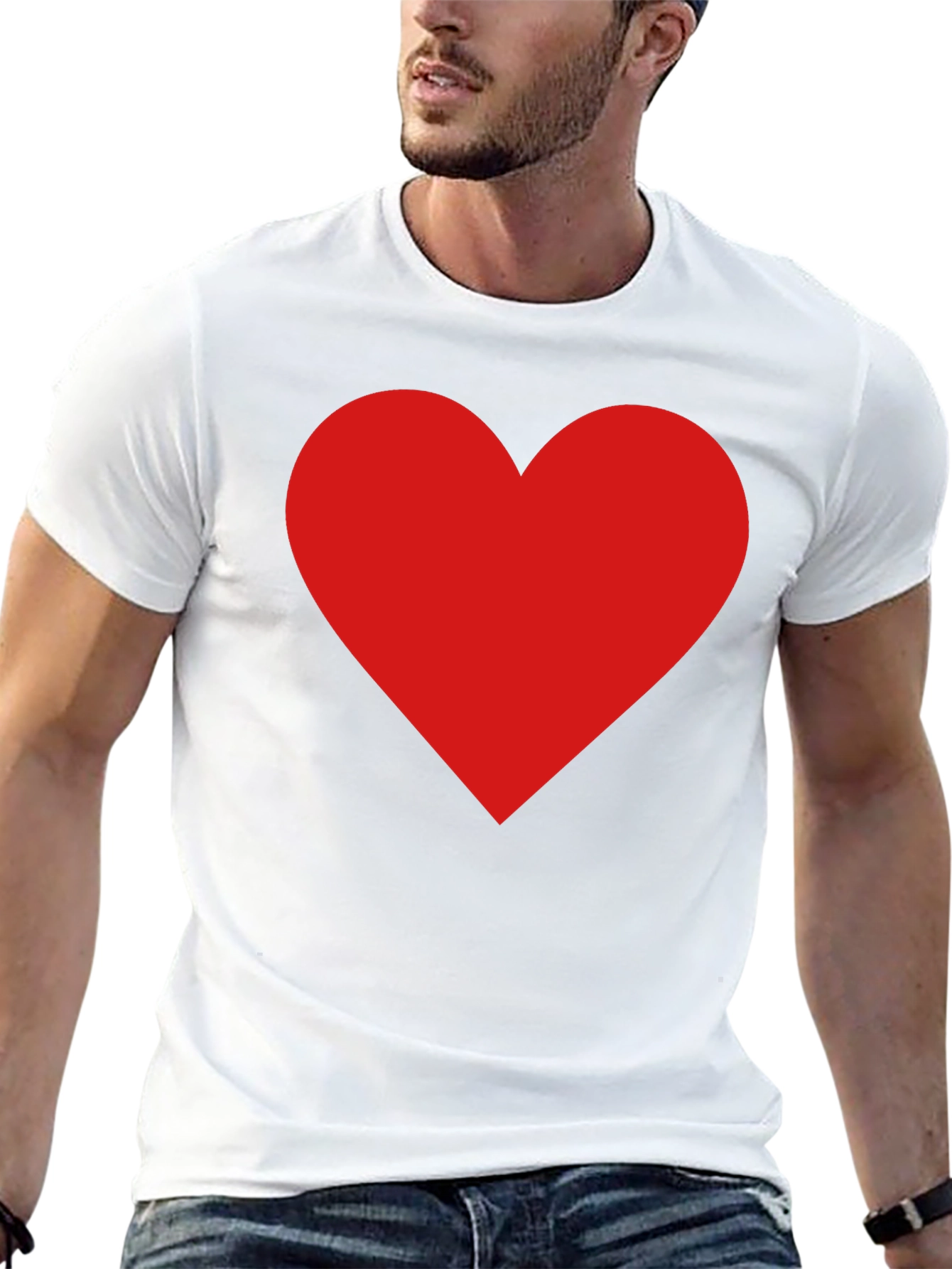 Red Heart Graphic Tee - Classic Black T-Shirt