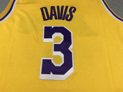 Men's Los Angeles Lakers Anthony Davis #3 Gold 2022/23 Swingman Jerseys - Icon Edition