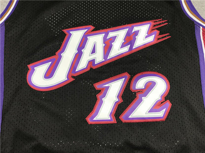Men's Utah Jazz John Stockton Black 1998-99 Hardwood Classics Swingman Jerseys
