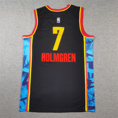 Unisex Oklahoma City Thunder 2024/25 Embroidered Swingman Jersey City Edition