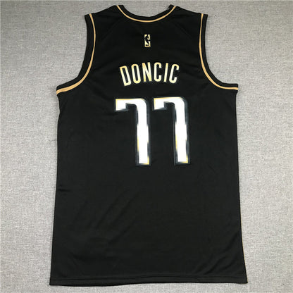 Men's Dallas Mavericks Luka Doncic #77 Swingman Player Jerseys Black