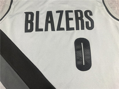 Men's Portland Trail Blazers Damian Lillard #0 NBA Gray Swingman Jerseys