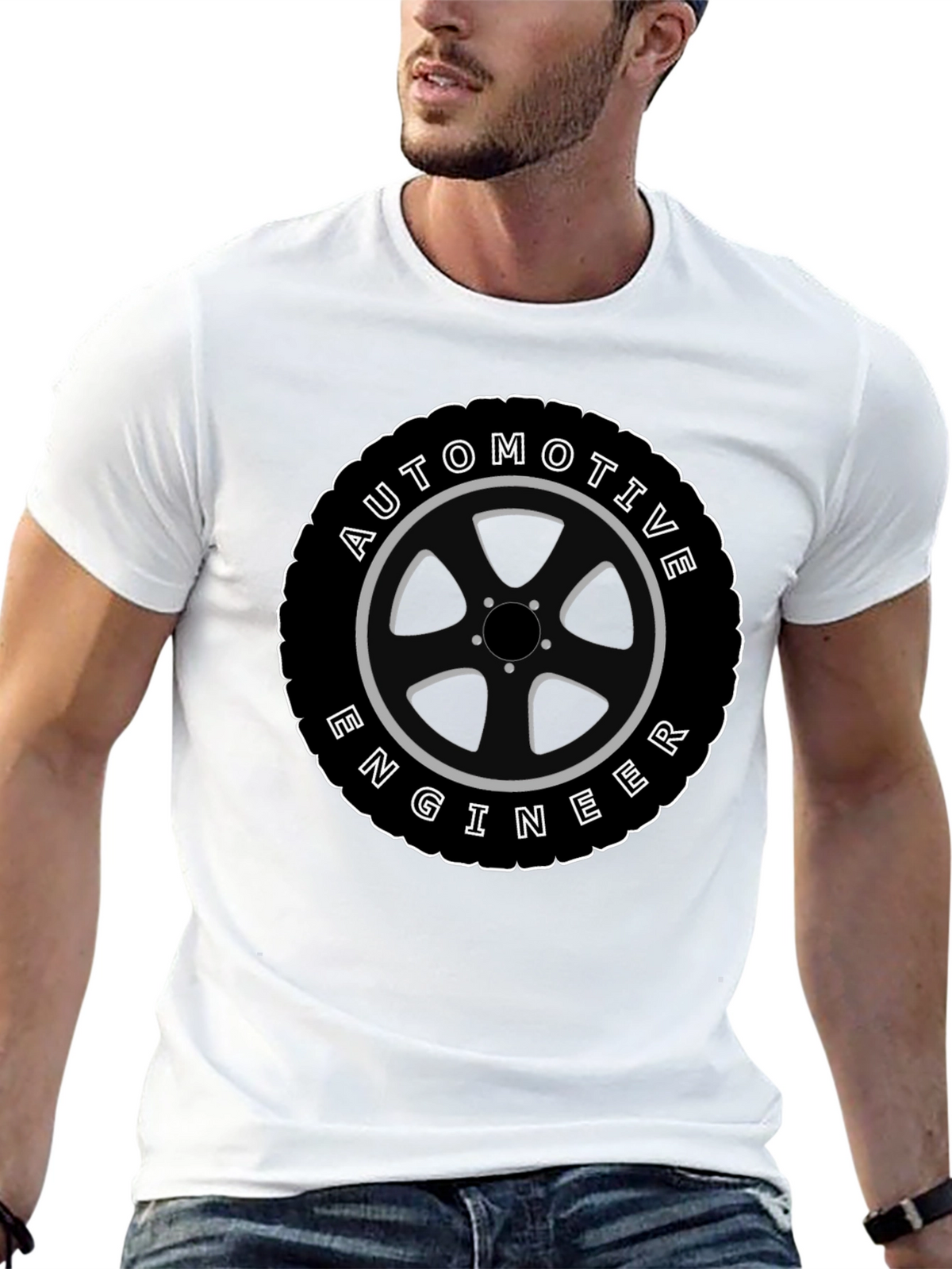 Automotive Engineer Tire Graphic T-Shirt