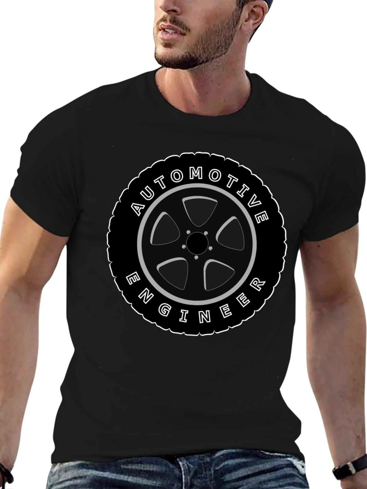Automotive Engineer Tire Graphic T-Shirt