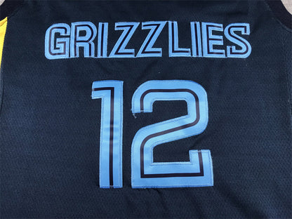 Men's Memphis Grizzlies Ja Morant #12 Navy Fast Break Replica Jerseys