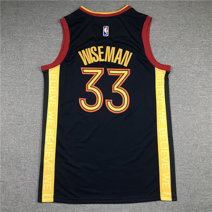 Men's Golden State Warriors James Wiseman #33 Navy Hardwood Classics Jerseys