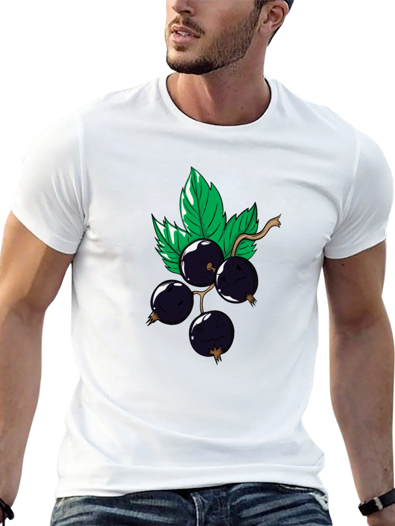 Black Graphic Tee - Currant Cartoon Design
