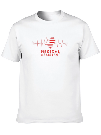 Medical Assistant Heartbeat Graphic T-Shirt