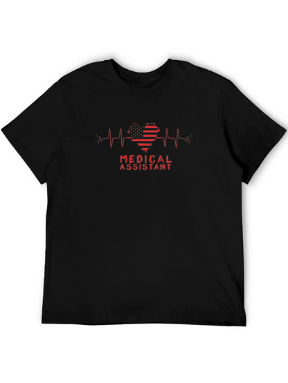 Medical Assistant Heartbeat Graphic T-Shirt