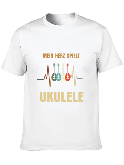 Mein Herz Spielt Ukulele Black T-Shirt