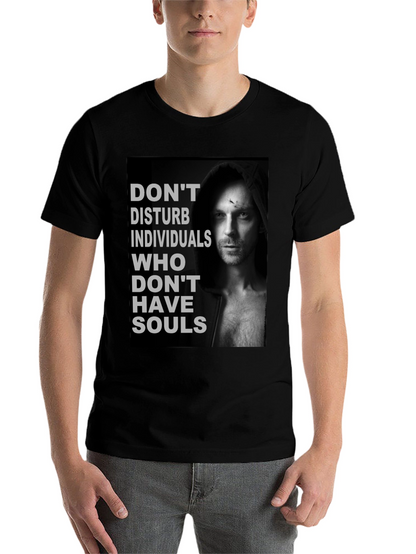 Dont Disturb Souls Graphic Tee - Black Cotton T-Shirt