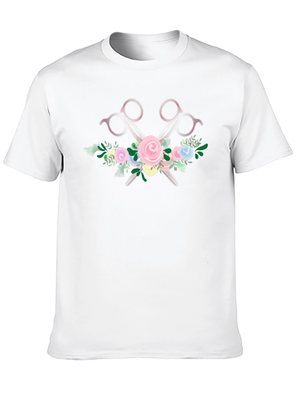 Floral Scissors Graphic Tee - Unisex