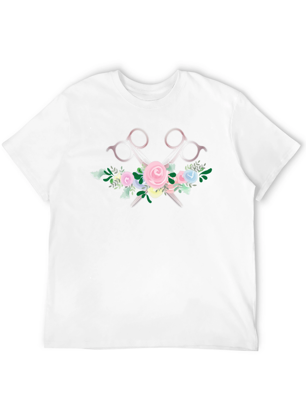 Floral Scissors Graphic Tee - Unisex
